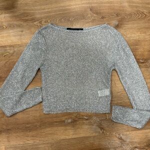 Lioness Silver Mesh Long Sleeve Top